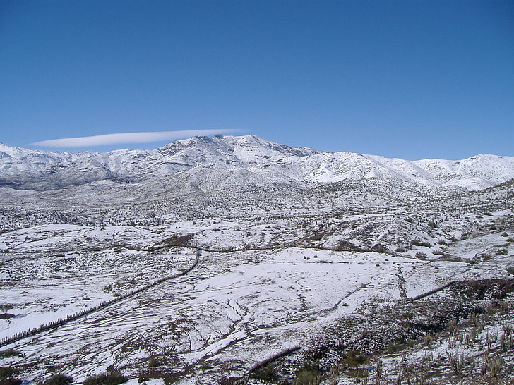 Hora, Andes, Chile, sníh, combarbala, krajina