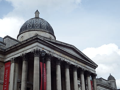 nationella, konst, Galleri, byggnad, konstgalleri, National museum, London