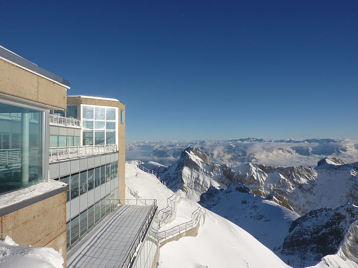 Säntis, zăpadă, Munţii, Panorama, Elveţia säntis, Swiss alps