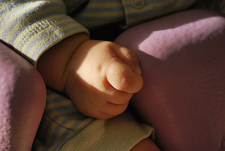 bébé, main, enfant, mignon, doigts, mains, petit