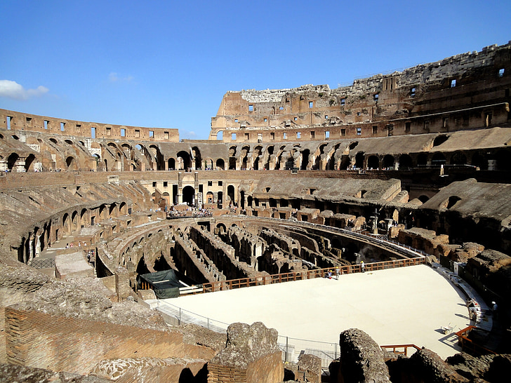 Colosseum, Rooma, muistomerkki, vanha, rakennus, taidetta, roomalaiset
