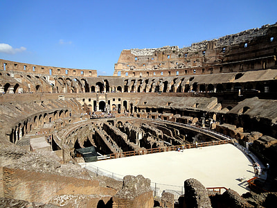 古罗马圆形竞技场, 罗马, 纪念碑, 老, 建设, 图稿, 罗马人