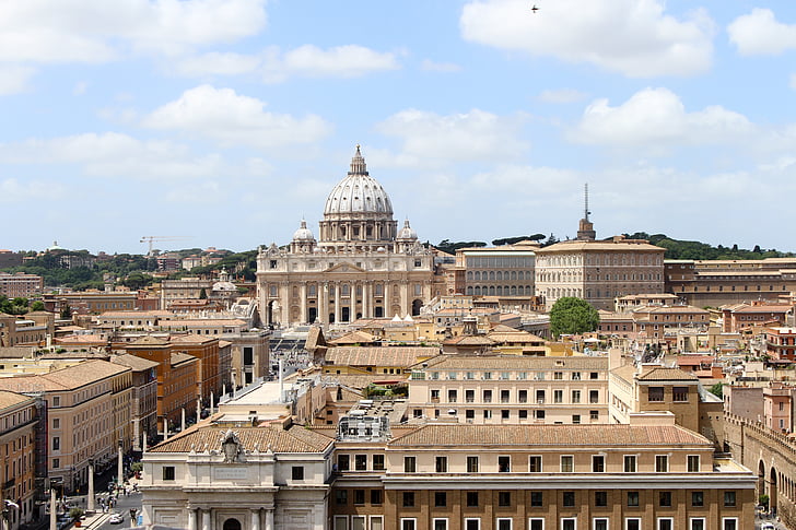 Róma, Olaszország, Vatikán, épület, templom, bazilika, építészet