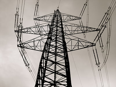 high voltage, line, mast, electricity, current, energy, masts