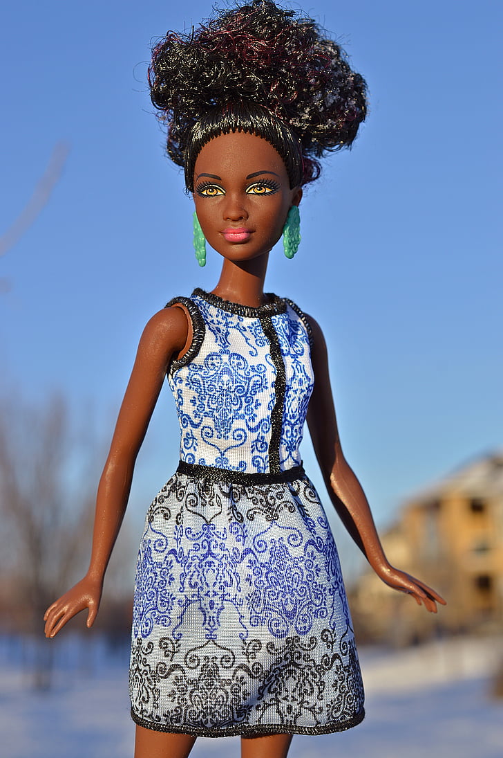 boneka, hitam, Afrika-Amerika, Afrika, model, Barbie, Gadis