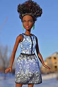 lelle, melna, Afroamerikāņu, Āfrikas, modelis, Barbie, meitene