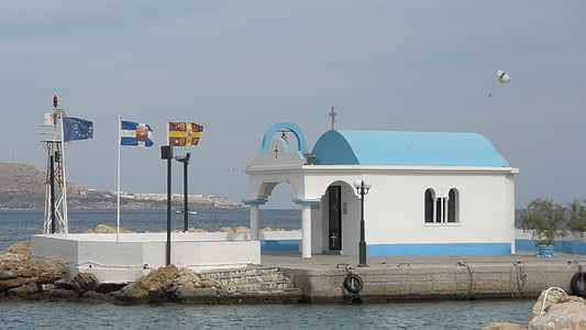 helgdagar, Rhodos stad, Grekland, sommar, kusten, hamn, havet