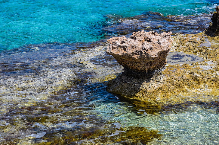 Roca, Mar, transparents, turquesa, platja, natura, l'aigua