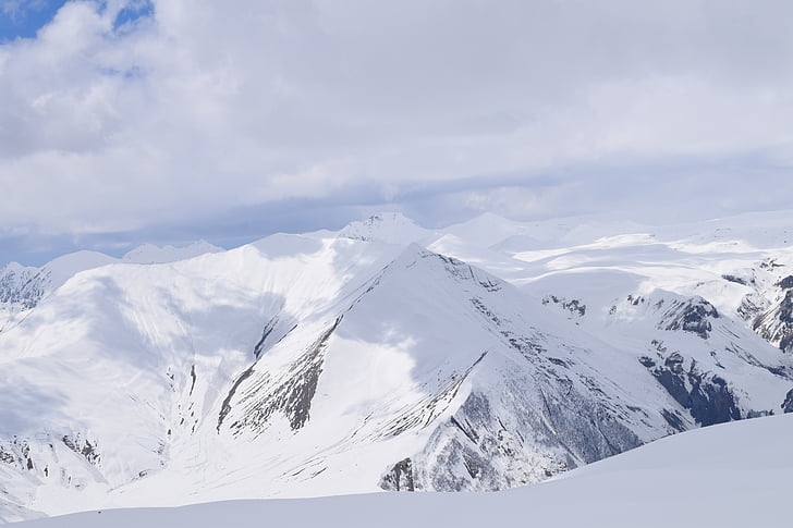 планински, сняг, зимни, природата, Европейската част на Алпите, планински връх, на открито