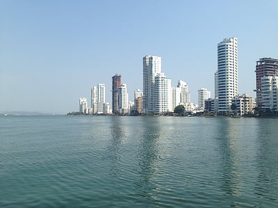 mar, Cartagena de indias, Colombia, edificio