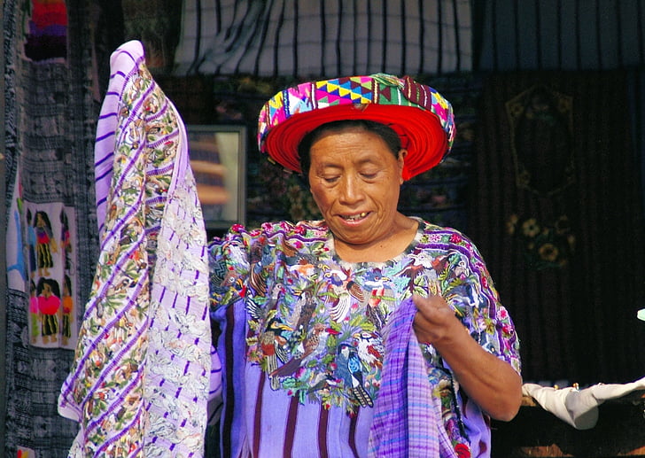 guatemala, san-pedro, peasant, market, costume