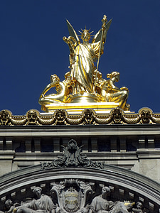 Paryż, Opéra garnier, Złoto, Garnier, Francja, Opera, Francuski