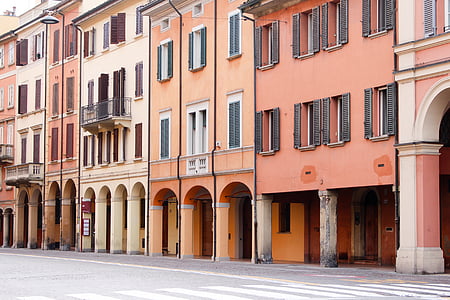 Bologne, Italie, bâtiments, Italien, ville, architecture, rue