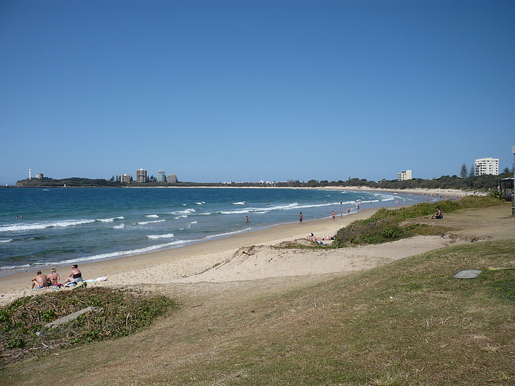 arena de mar, Playa, cielo azul, día festivo, arena, mar, Marina