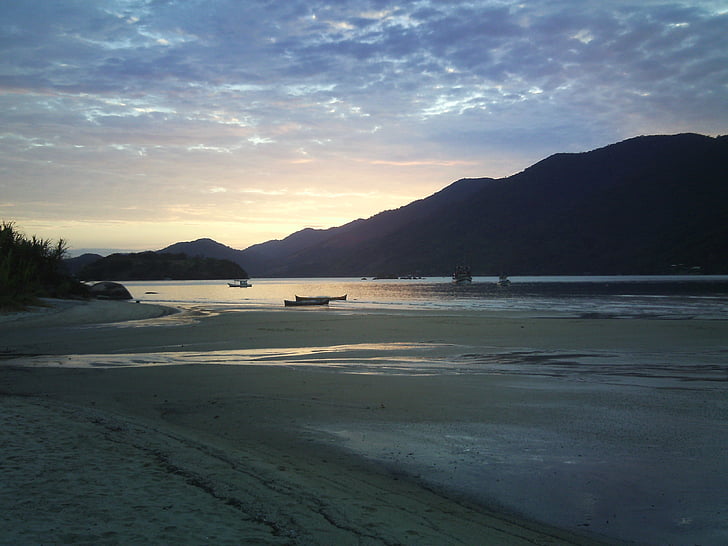puesta de sol, Playa, mar, Mamanguá