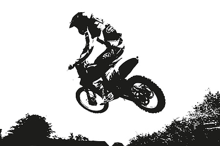 sport, jump, cross, motocross, mural, motorcycle, motorsport