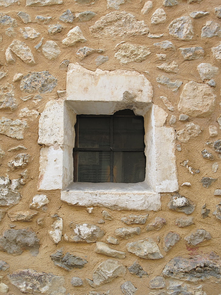 stone house, window, facade, stone, old, wall, house