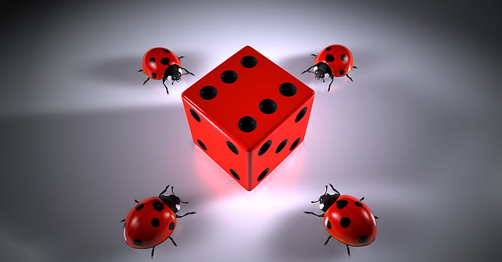 kocke, srečen ladybug, Uganke, roll kocke, zdru itvijo, čustvo, rešitev