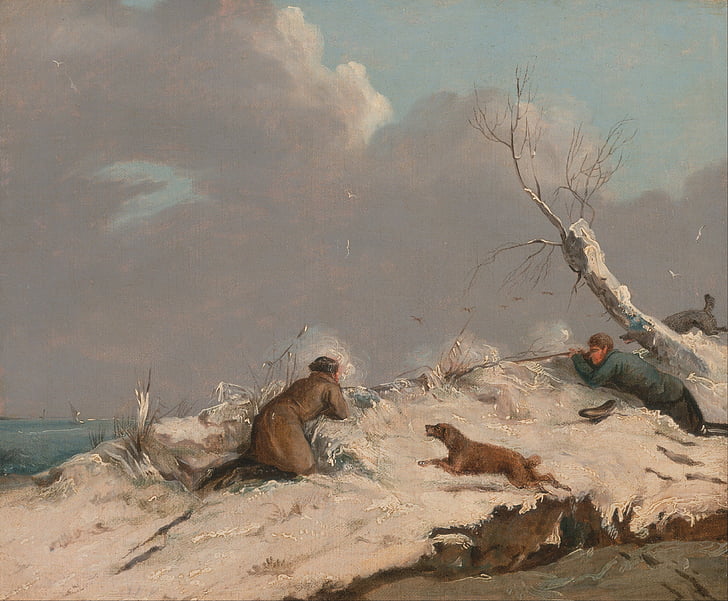 Henry Aiken, Malerei, Öl auf Leinwand, künstlerische, Natur, außerhalb, Himmel