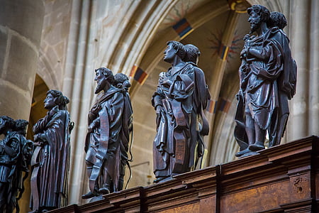 Schwabenin gmünd, Münster, Gothic, parler, kirkko, kuoro, kuoro pysähtyy