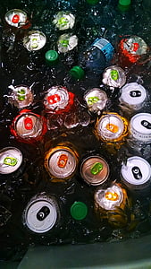 ποτά, μπουκάλια, μεταλλικά κουτιά, διατηρημένα με απλή ψύξη, ποτά, πάγου, IceCOLD