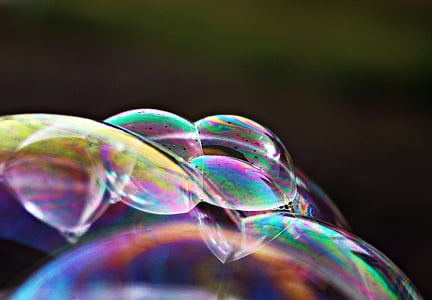 bubble, soap bubble, iridescent, colorful, rainbow, color, multi colored