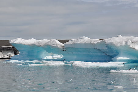 ledo lytys jį, ledo, amžino įšalo, Islandija, ledynas, Jokulsaurlounas