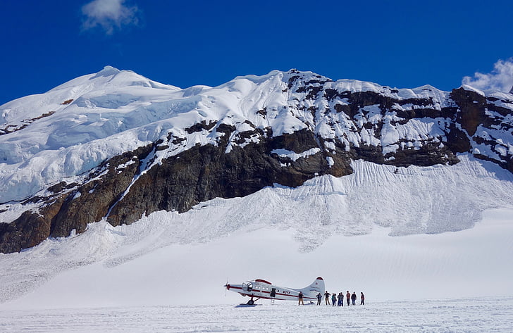 Denali, Park, Flug, Tourismus, Gletscher, Himmel, Abenteuer