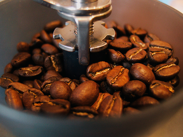 coffee beans, grinder, coffee, bean, cafe, caffeine, brown