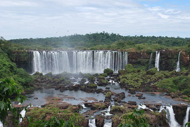 iguazu, falls, water, nature, current, cascade falls, natural water