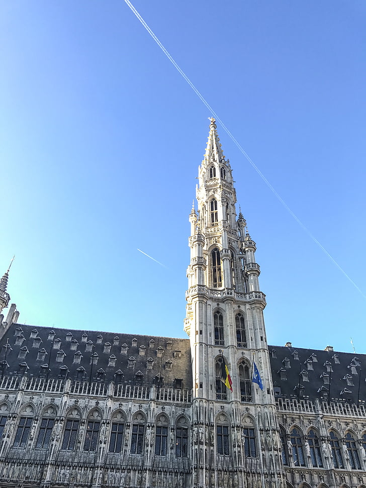 edificio, gótico, Bruselas