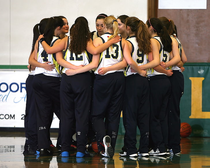 Team, basketball team, piger basketball team, Sport, basketball, teamwork, konkurrence