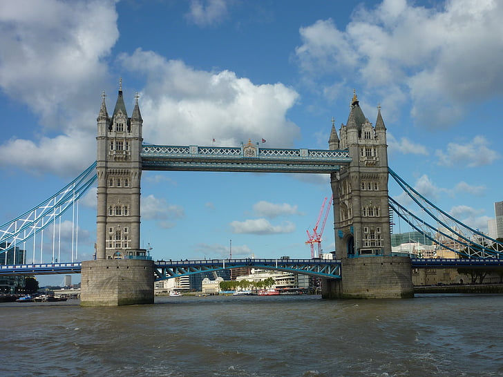 Bridge, landemerke, London city, London bridge, Themsen, London - England, Tower bridge
