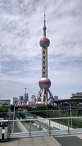 shanghai, china, oriental pearl television tower