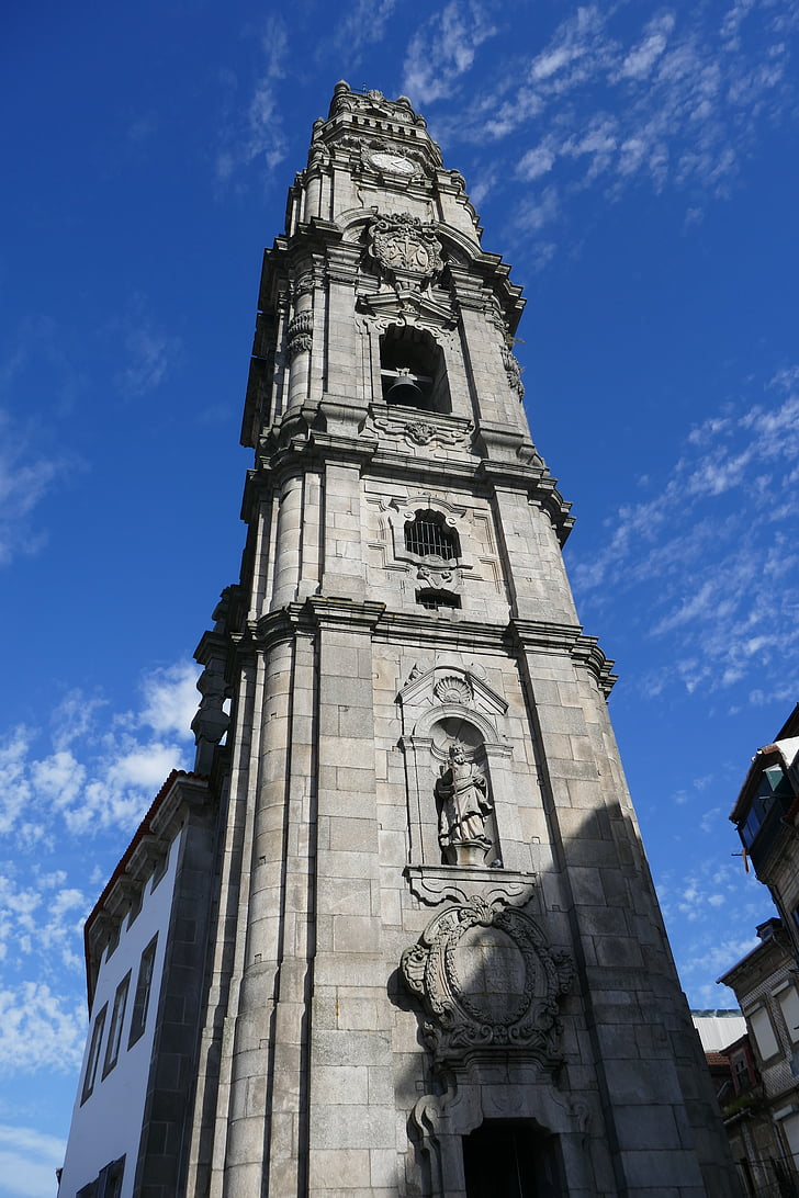 Clerigos tower, Porto, Portugalsko, Architektura, historické, věž, orientační bod