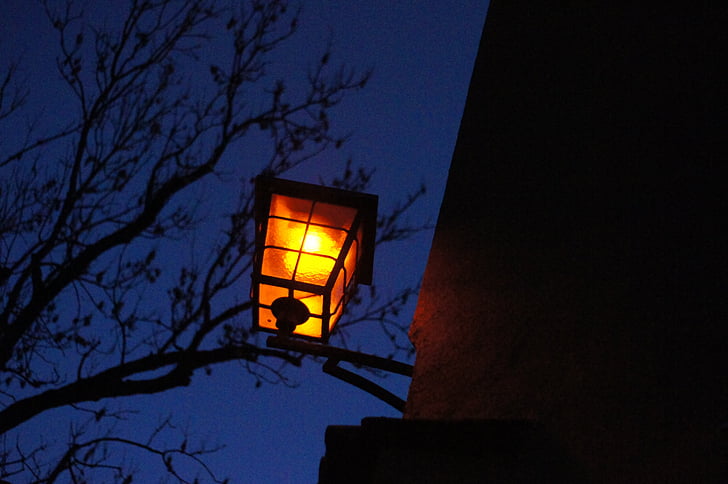 lamp, lantaarn, straat lamp, historische straatverlichting, licht, hemel, hel