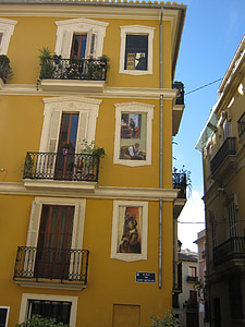 staden, hus, Spanien