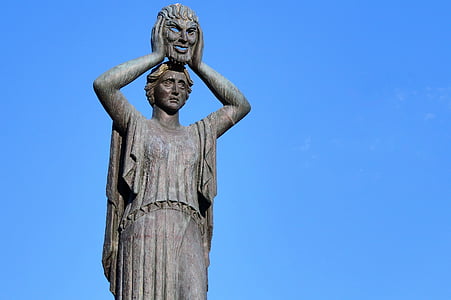 Statue, Denkmal, Park, Entfernung, Madrid, Spanien, Skulptur