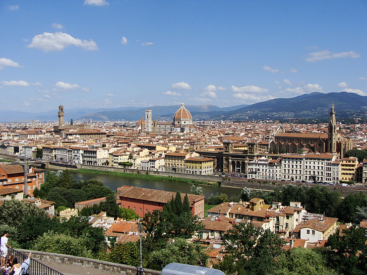 Florencja, kamień, Architektura, Katedra, budynek, Włochy, wspaniały