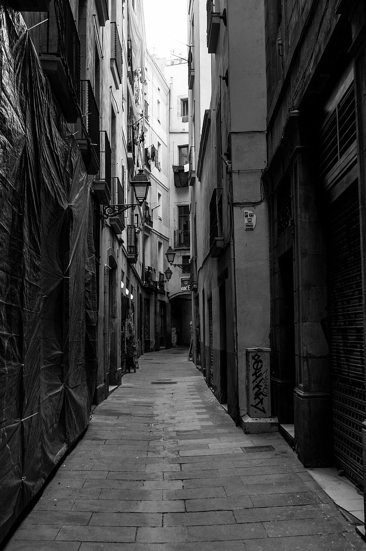 đường phố, Bilbao, euskadi, Vanishing point, dây chuyền, phố cổ, kiến trúc