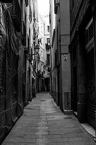улици, Билбао, Euskadi, изчезвам точка, линии, Стария град, архитектура