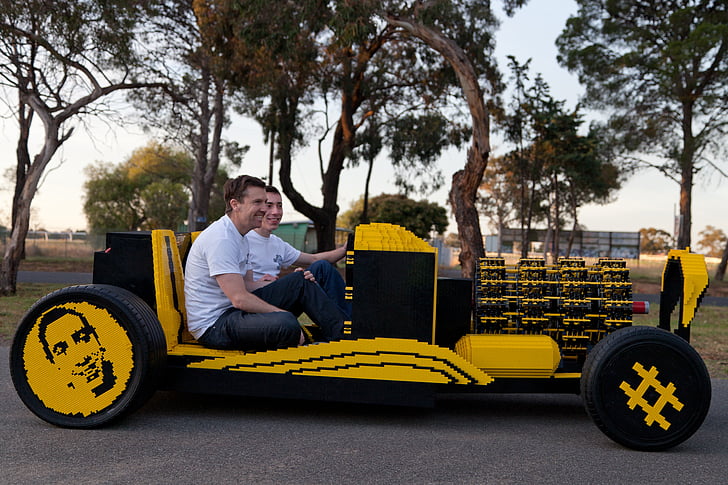 LEGO, autó, LEGO-autó, energiát termelő mellett levegő, tégla, játék, gyermek