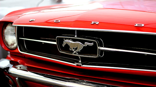 Ford, Mustang, Ogier, czerwony, Ameryka, Stany Zjednoczone, Stany Zjednoczone Ameryki