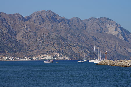 Řecko, lodě, přístav, ostrov, Kos, Marine