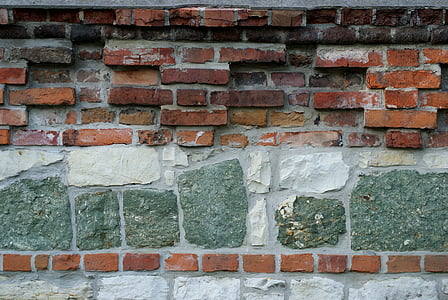 försvarsmur, tegel, krita, sten, arkitektur, gamla, väggar