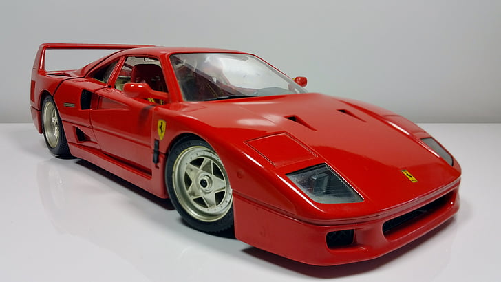 Ferrari, automatisk, rød, sportsbil, modell bil