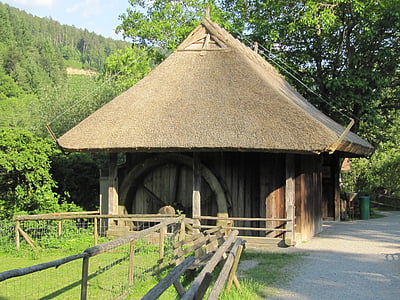 Vogtsbauernhof, såg, vatten enhet, museet, historiskt sett, trä - material, arkitektur