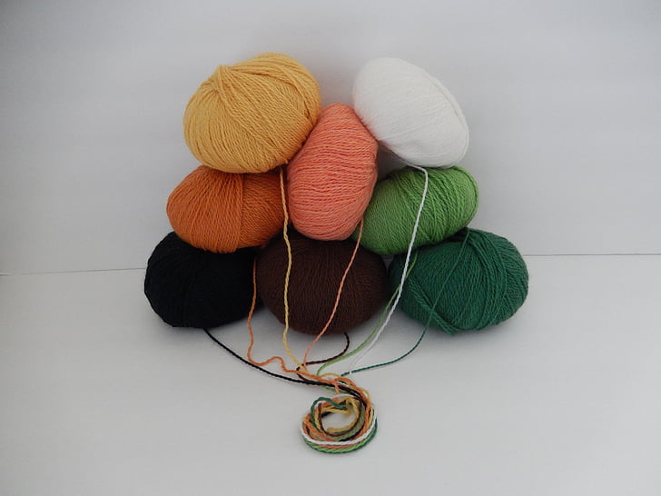 糸, ウール, ボール, かぎ針編み, 編み物, 繊維, 手作り