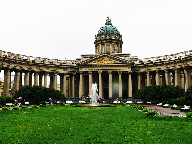 St petersburg, Rusija, katedrala, Kazan katedrala, tempelj, Rusija