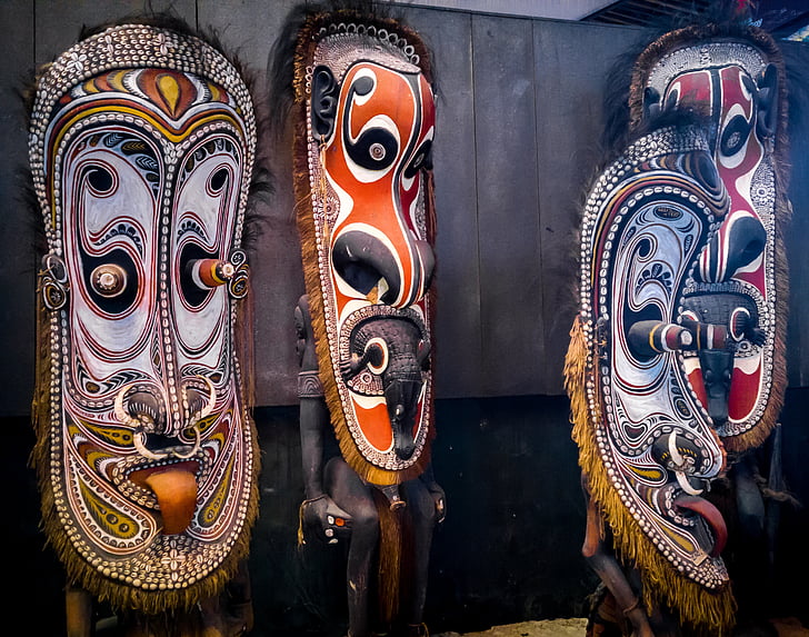 plastiky, dřevěné sochy, Papua-Nová guinea, kultura, umění, dřevo umění, starověké